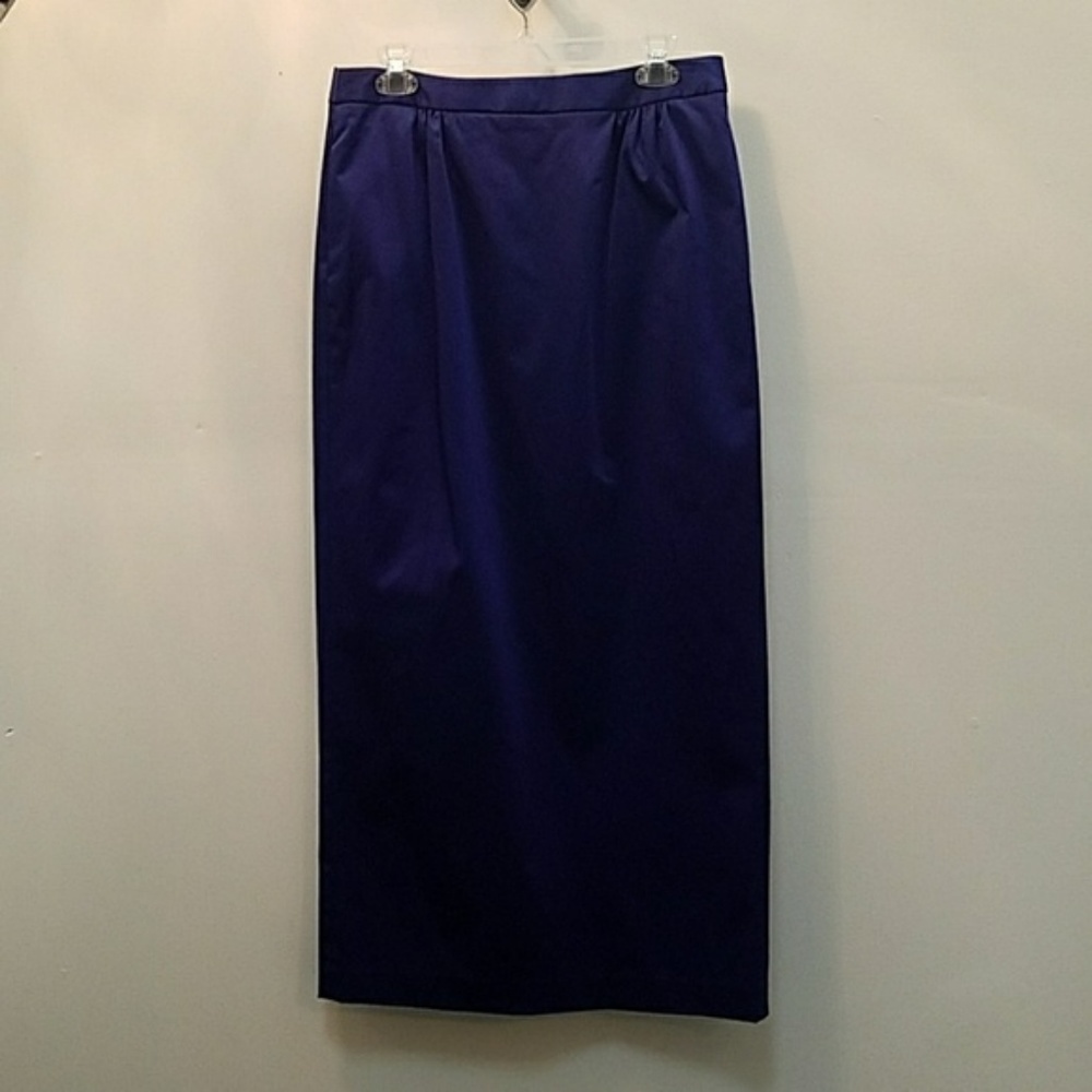 NWT Talbots Blue Shiny Maxi Skirt - Picture 2 of 8